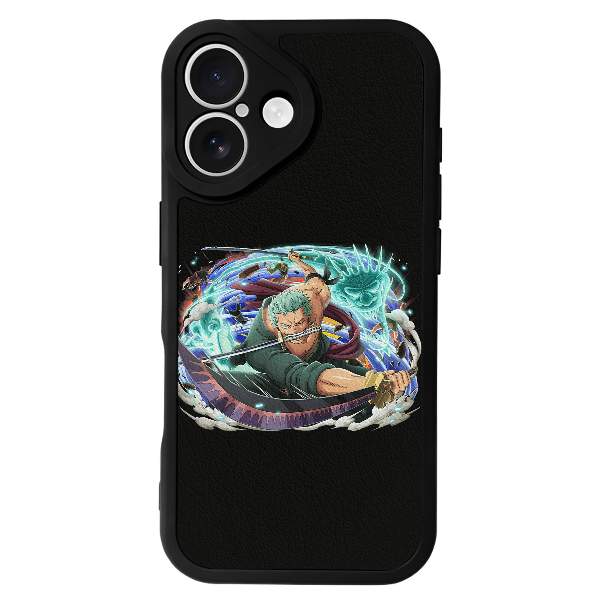 （画像用） ワンピース ロロノア・ゾロ ONE PIECE Roronoa Zoro 【iPhone 16シリーズ対応】シリコンスマホケース（レザー調） 材質：シリコン